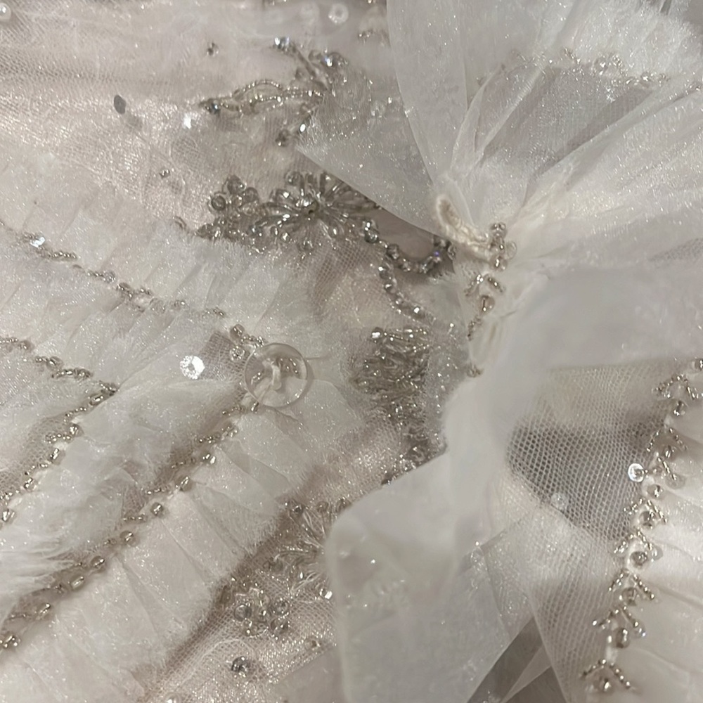 Eve of Milady Amalia Carrara Silk Sequin Swarovski Crystal Trumpet Mermaid Gown - Picture 15 of 17